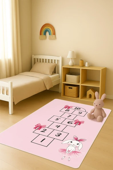 Modern Dijital Baskı Kaymaz Taban Çocuk ve Genç Odası Halısı H0704 RENKLİ 140 X 200 ürün görseli 1