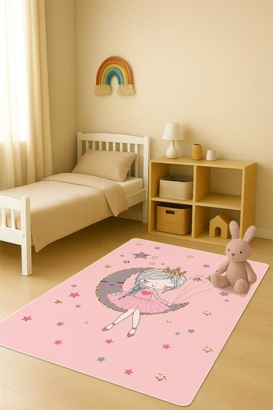 Modern Dijital Baskı Kaymaz Taban Çocuk ve Genç Odası Halısı H0617 RENKLİ 80 X 150 ürün görseli 1