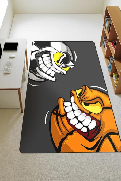 Modern Dijital Baskı Kaymaz Taban Çocuk ve Genç Odası Halısı H0652 RENKLİ 180 X 280 ürün görseli 1