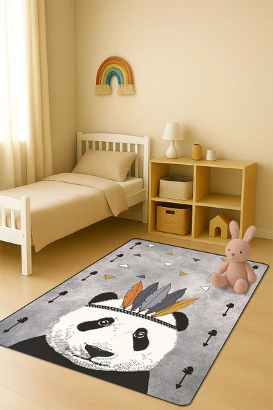 Modern Dijital Baskı Kaymaz Taban Çocuk ve Genç Odası Halısı H0791 RENKLİ 80 X 150 ürün görseli 1