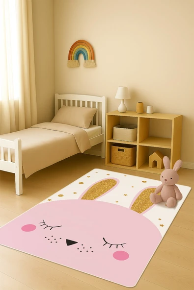Modern Dijital Baskı Kaymaz Taban Çocuk ve Genç Odası Halısı H0799 RENKLİ 140 X 200 ürün görseli 1