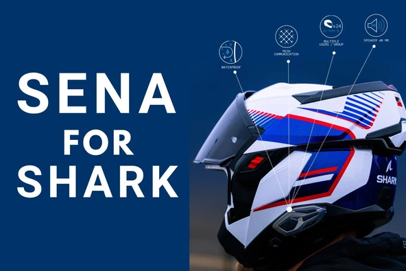 Shark Sena Bluetooth İntercom Tekli (MESH)MWS - Resim 2