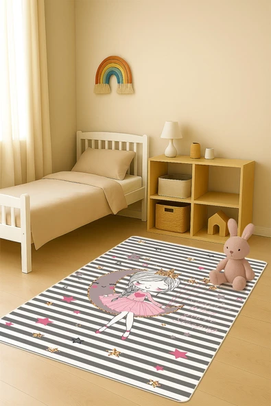 Modern Dijital Baskı Kaymaz Taban Çocuk ve Genç Odası Halısı H0616 RENKLİ 120 X 180 ürün görseli 1