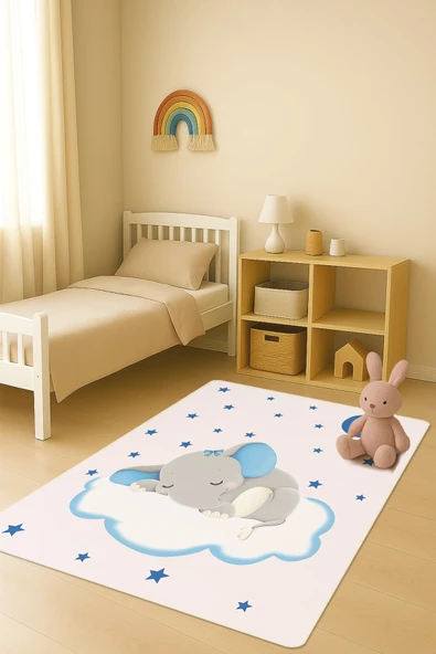 Modern Dijital Baskı Kaymaz Taban Çocuk ve Genç Odası Halısı H0618 RENKLİ 180 X 280 ürün görseli 1