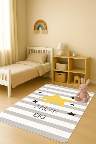 Modern Dijital Baskı Kaymaz Taban Çocuk ve Genç Odası Halısı H0630 RENKLİ 120 X 180 ürün görseli 1