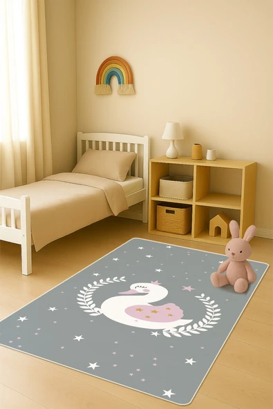 Modern Dijital Baskı Kaymaz Taban Çocuk ve Genç Odası Halısı H0807 RENKLİ 80 X 150 ürün görseli 1