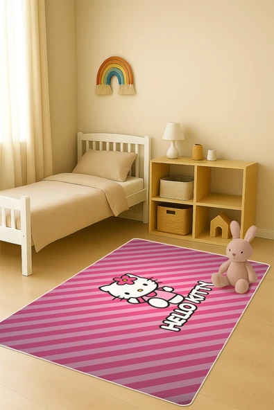 Modern Dijital Baskı Kaymaz Taban Çocuk ve Genç Odası Halısı H0596 RENKLİ 80 X 200 ürün görseli 1