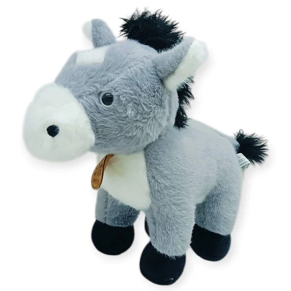 Peluş Hayvanlar Sesli 30 cm At - Gri ürün görseli 1