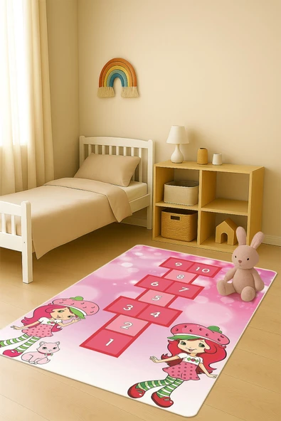 Modern Dijital Baskı Kaymaz Taban Çocuk ve Genç Odası Halısı H0702 RENKLİ 80 X 300 ürün görseli 1
