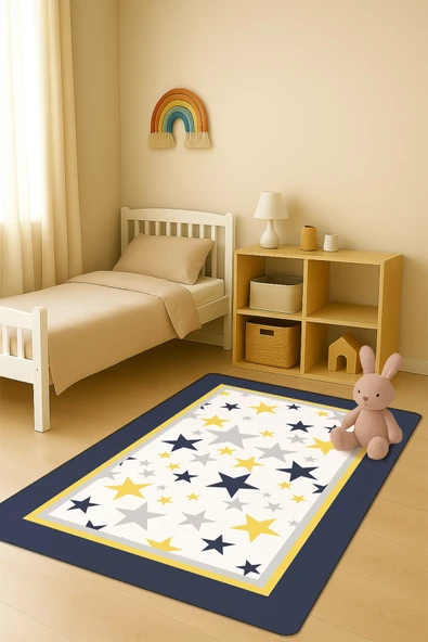 Modern Dijital Baskı Kaymaz Taban Çocuk ve Genç Odası Halısı H0627 RENKLİ 160 X 230 ürün görseli 1