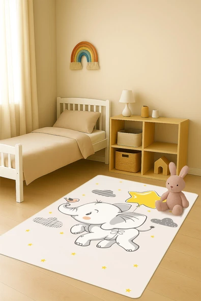 Modern Dijital Baskı Kaymaz Taban Çocuk ve Genç Odası Halısı H0797 RENKLİ 160 X 230 ürün görseli 1