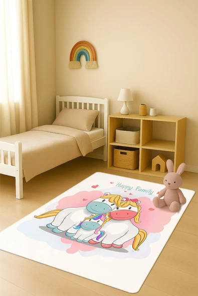 Modern Dijital Baskı Kaymaz Taban Çocuk ve Genç Odası Halısı H0776 RENKLİ 100 X 300 ürün görseli 1