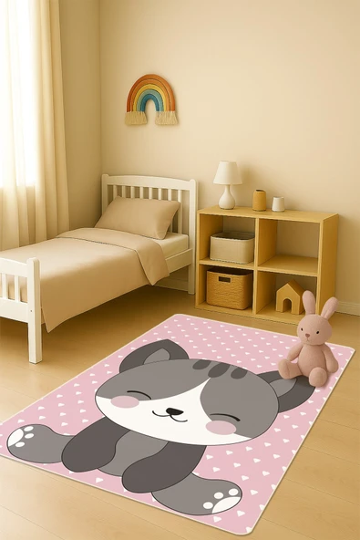Modern Dijital Baskı Kaymaz Taban Çocuk ve Genç Odası Halısı H0792 RENKLİ 200 X 300 ürün görseli 1