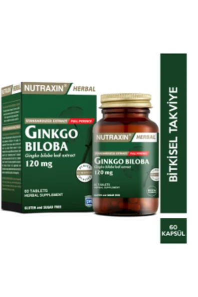 Herbal Ginkgo Biloba 120 Mg 60 Tablet 8680512602651 ürün görseli 1