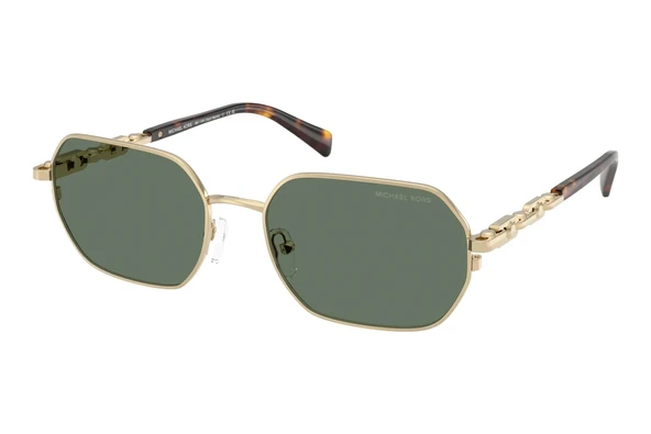 Michael Kors Güneş Gözlüğü - Asimetrik Açık Altın Metal Çerçeve Yeşil Cam UV400 0MK1165 10143H 57 ürün görseli 1