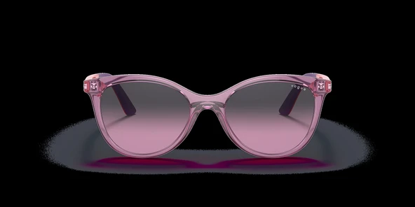 Vogue Junior Çocuk Güneş Gözlüğü - Cat-eye Form Şeffaf Vişne Kemik Çerçeve Mor Koyu Gri Cam 0VJ2013 ürün görseli 1