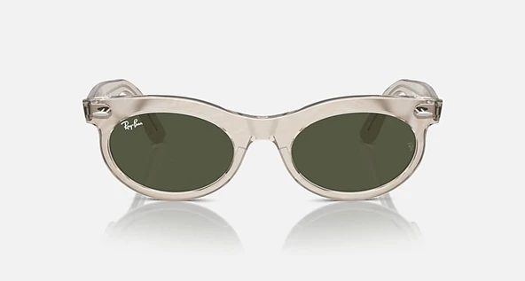 Ray-Ban Güneş Gözlüğü - Oval Foto Dalgalı Gri Propiyonat Çerçeve Yeşil Cam %100 UV Koruma 0RB2242 ürün görseli 1