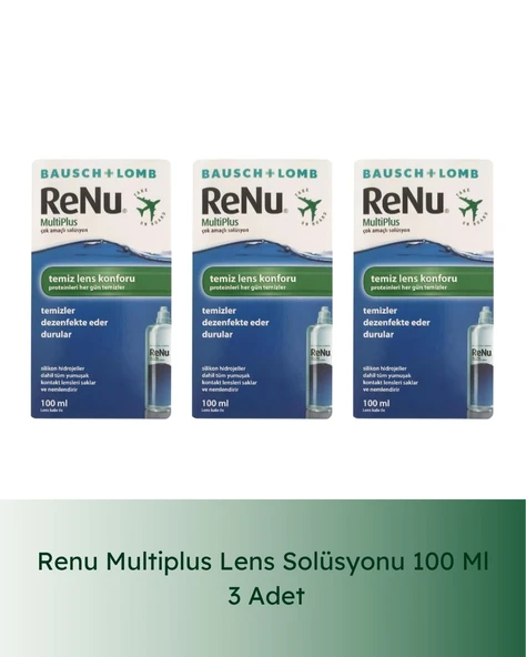 Renu Multiplus Lens Solüsyonu 100 ml 3 Lü Paket - Resim 2
