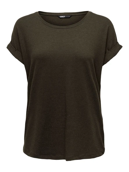 Only   ONLMOSTER S/S O-NECK TOP NOOS JRS Kadın Kahverengi T-Shirt - 15106662 ürün görseli 1