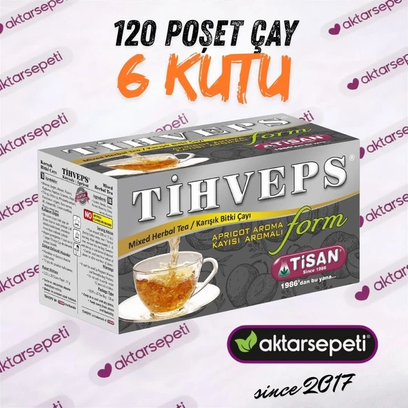 Tihveps Kayısı Aromalı Form Çay 120 Poşet Çay ürün görseli 1