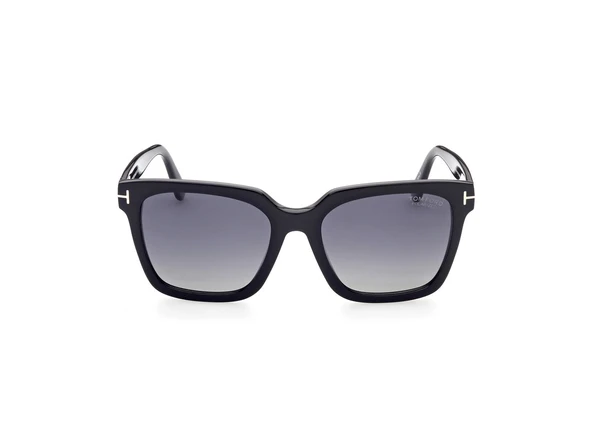 Tom Ford Kadın Güneş Gözlüğü - Parlak Siyah Çerçeve Gri Polarize Cam FT0952 ürün görseli 1