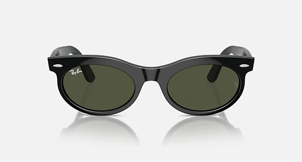 Ray-Ban Güneş Gözlüğü - Oval Siyah Propiyonat Çerçeve Yeşil Cam %100 UV Koruma 0RB2242 ürün görseli 1