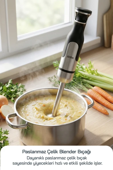 SINBO SHB-7534 EL BLENDER SETİ - Resim 3