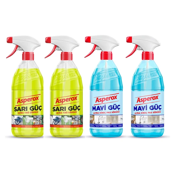 ASPEROX Sarı Güç + Mavi Güç Sprey 4 x 1 Lt ürün görseli 1