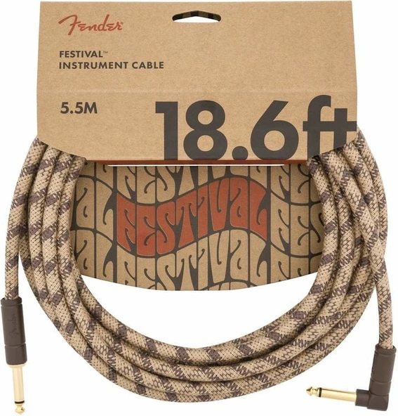 Fender 18.6' Angled Festival Pure Hemp Enstrüman Kablosu ürün görseli 1