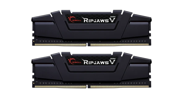 GSkill RipjawsV Siyah 16GB(2x8GB) 3200MHz DDR4 Ram (F4-3200C16D-16GVKB) ürün görseli 1
