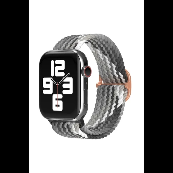 Apple Watch 38mm Star Kordon - Gri-Siyah - Resim 2