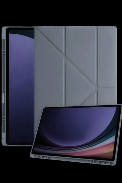 Samsung Galaxy Tab A11 Plus Kalemlikli Mars Tablet Kılıfı - Koyu Gri ürün görseli 1