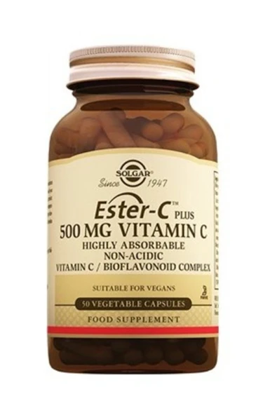 Solgar Ester-c Plus 500 Mg 50 Kapsül ürün görseli 1