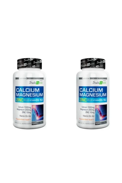 Suda Vitamin Calcium Magnesium Zinc Plus Vitamin D3 K2 100 Tablet 2 Adet ürün görseli 1