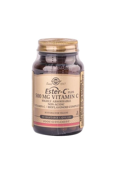 Solgar Ester-c Plus 500mg 50 Kapsül ürün görseli 1