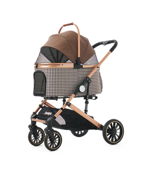 Zampa Vector Kedi & Köpek Arabası Kahverengi 35x87x101 cm (ZS-303L) ürün görseli 1
