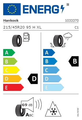 Hankook 215/45 R20 95H XL iON i*cept IW01 EV, Sound Absorber (Foam) Oto Kış Lastiği (Üretim Yılı: 2024) ürün görseli 1