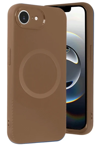 iPhone 16E Kılıf Maya Karbon Kapak - Kahverengi ürün görseli 1