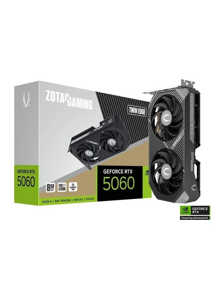 ZOTAC GeForce RTX 5060 GAMING TWIN EDGE 8GB GDDR7 128Bit DLSS 4 ürün görseli 1