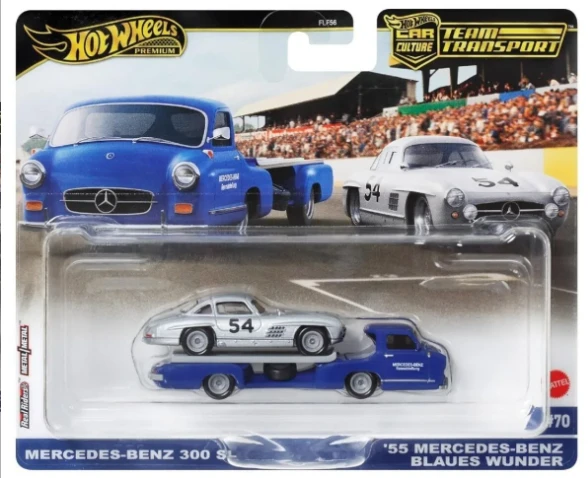 HOT WHEELS Premium Car Culture Team Transport Mercedes-Benz 300 SL & 55 Mercedes-Benz Transporter ürün görseli 1