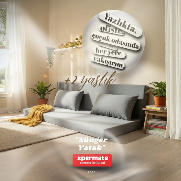 XPERMATE Sünger Yatak Katlanýr Yatak Yer Yataðý Katlanabilir Yer Minderi ürün görseli 1
