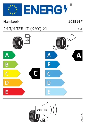 Hankook 245/45 R17 99Y XL Ventus Evo K137 Oto Yaz Lastiği (Üretim Yılı: 2025) ürün görseli 1