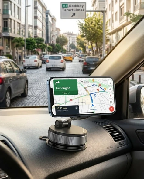 Katlanabilir Manyetik Telefon Tutucu Araç Konsol Telefon Standı ürün görseli 1