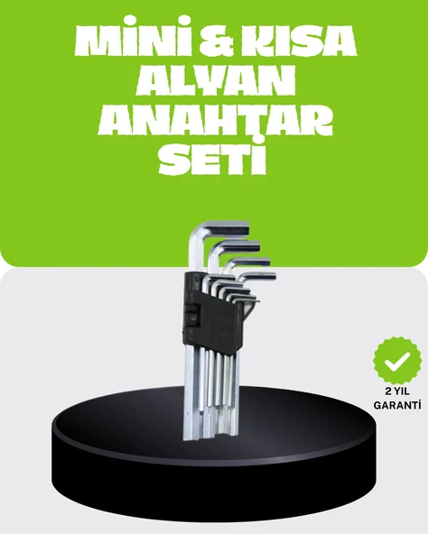 9 Parça Alyan Anahtar Seti Bisiklet Mobilya Otomotiv Uyumlu ürün görseli 1