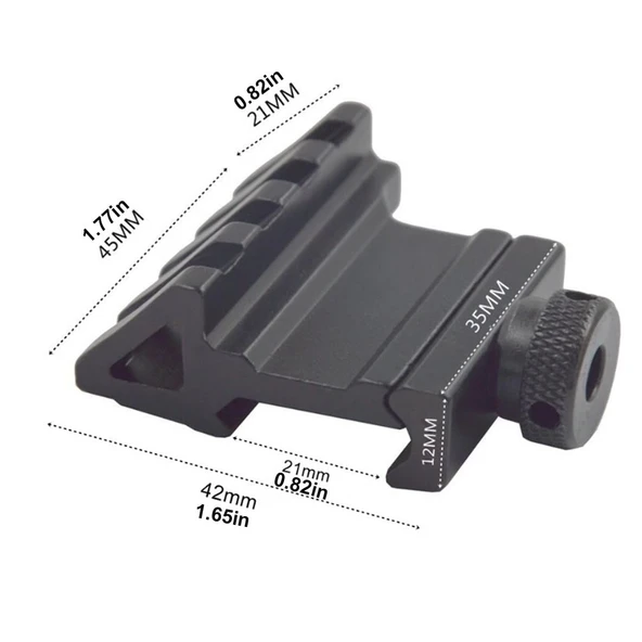Taktik 45 Derece Açı Ofset Yan Adaptörü Rts 20Mm Picatinny Ray - Resim 2