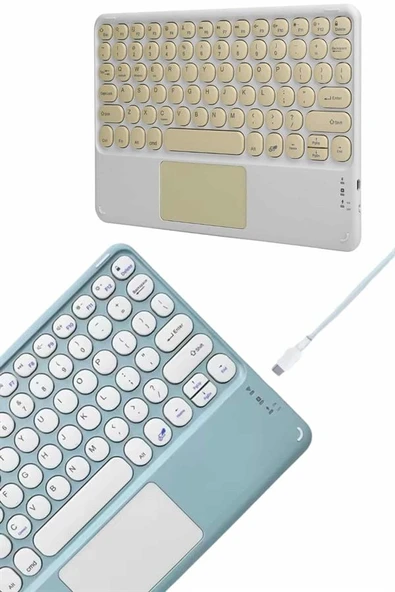 Bluetooth Touchpad Klavye İnce Taşınabilir Q Klavye - Resim 3