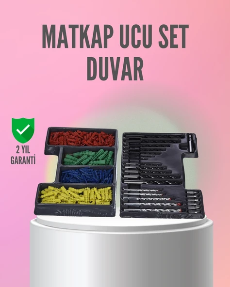 Kapsamlı Matkap Ucu Seti Organizer Kutulu Ahşap Metal Beton Delme ürün görseli 1