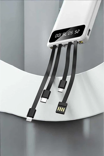 20.000 Mah Lcd Ekran Usb Lightning Type-C Uyumlu İos Android - Resim 5