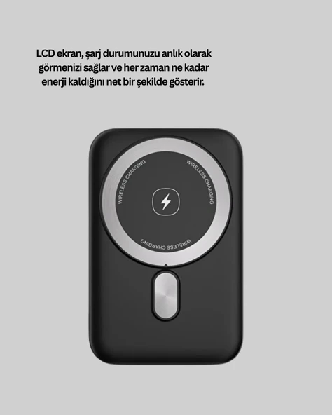 Lcd Ekranlı Kablosuz Type C Usb Çıkışlı - Resim 4