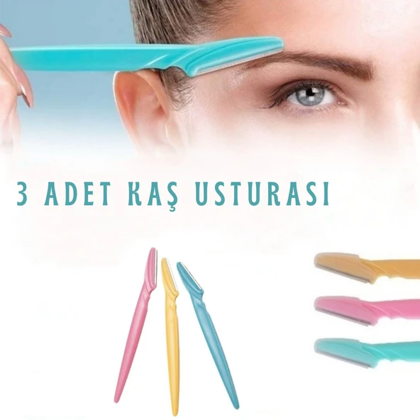 Tinkle Kaş Usturası 3'Lü Set - Mükemmel Kaşlar İçin Hassas Etkili Aracınız ürün görseli 1